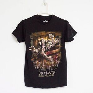 Six Flags Fright Fest Zombie Scary Halloween T Shirt S